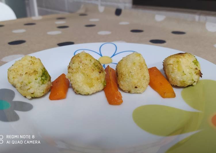 Bolitas de mijo-calabacín-brócoli