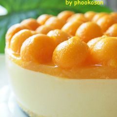 A picture of Mango and Coconut No Bake Cheesecake.