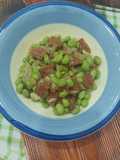 Kedelai Edamame dan Pepperoni Bumbu Bawang Putih