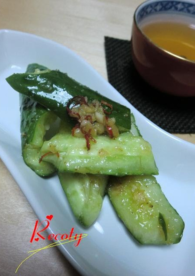 A picture of Standard and Simple Recipe for Addictively Delicious Pounded Cucumbers.