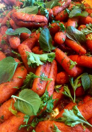 A picture of Carrot, Raisin, and Herb Salad.