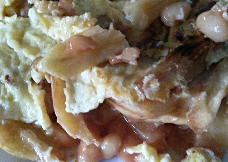 How to Make Quick Sig&#39;s leftover chips and beans fritata  :))