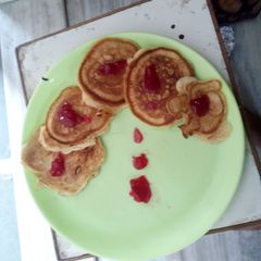 A picture of Jammy pancakes.
