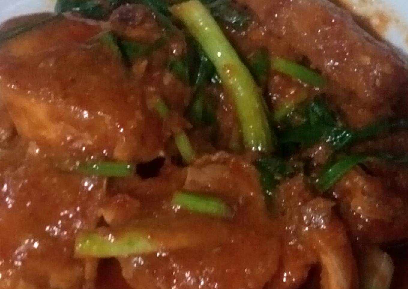 Balado ayam dan tempe