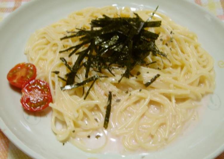 Tarako (Salted Cod Roe) Pasta Cooked in Just One Frying Pan