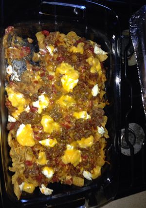 A picture of Walking Taco Casserole.