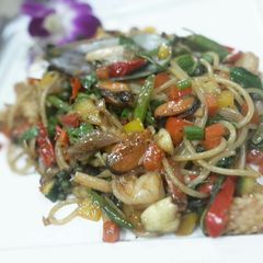 A picture of Kanya's Drunken Spaghetti.