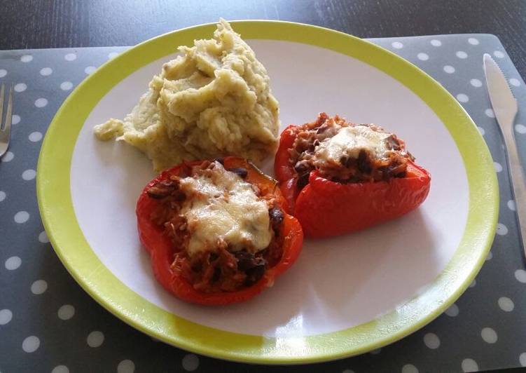 Recipe of Favorite Stuffed Bell peppers with mashed potatoes