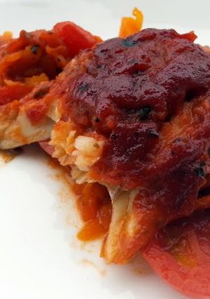 A picture of Fish In Spaghetti Sauce.