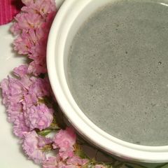 A picture of Soy-Soy (Soy Milk + Tofu) Beauty Pudding with Sesame Paste.