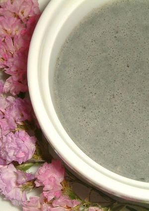A picture of Soy-Soy (Soy Milk + Tofu) Beauty Pudding with Sesame Paste.