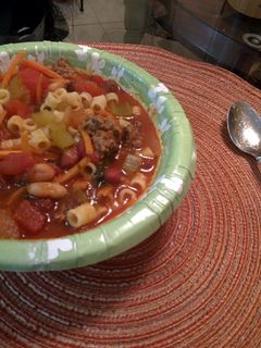 A picture of Pasta Fagioli Soup.