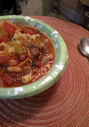 A picture of Pasta Fagioli Soup.