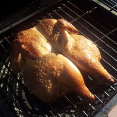 A picture of Spachcocked Chicken.
