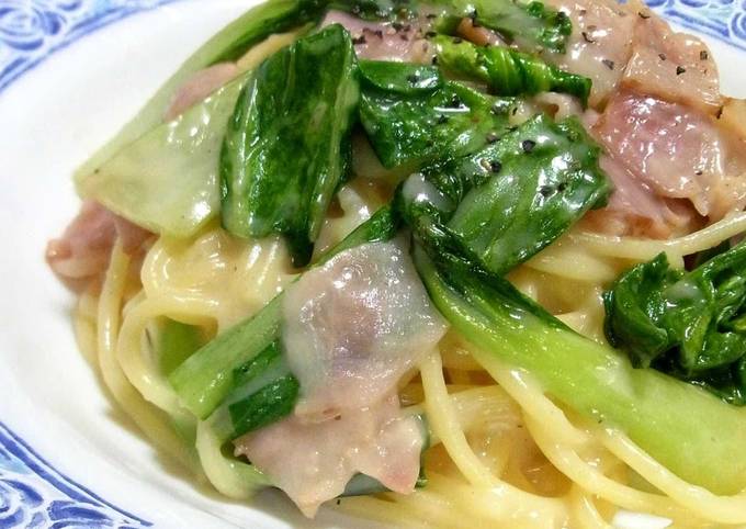 Low-Cal Creamy Pasta with Bok Choy