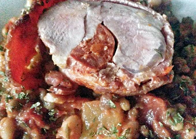 Recipe of Ultimate Sig&#39;s Bean and Lentil Stew with griddled and stuffed Tenderloin