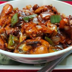 A picture of Indo Chinese Chilli Chicken Dry.