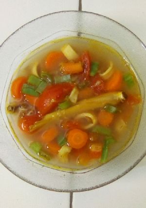 Foto resep Cumi basah wortel kuah segar...😋
