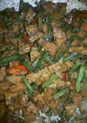 Foto resep Oseng tempe kacang panjang