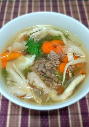 Foto resep 650. Sup Jamur Daging Giling