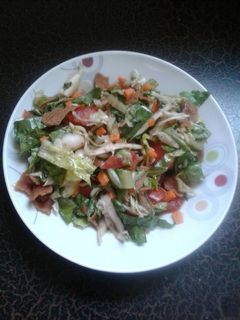A picture of Fattoush in the Lebanese Style.