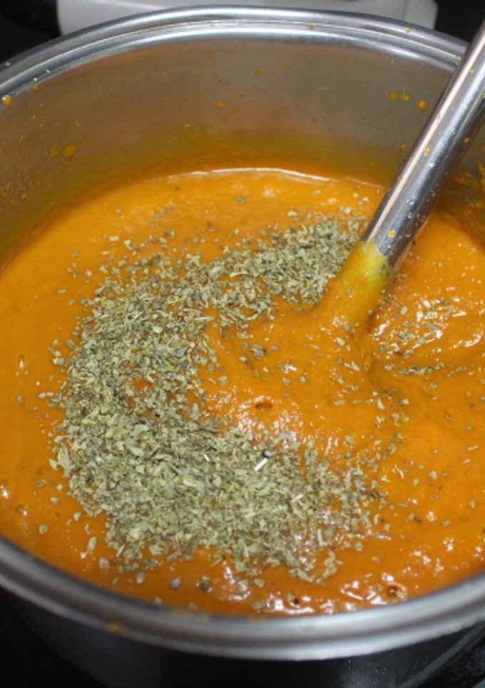 Una foto de Crema de calabaza cocida