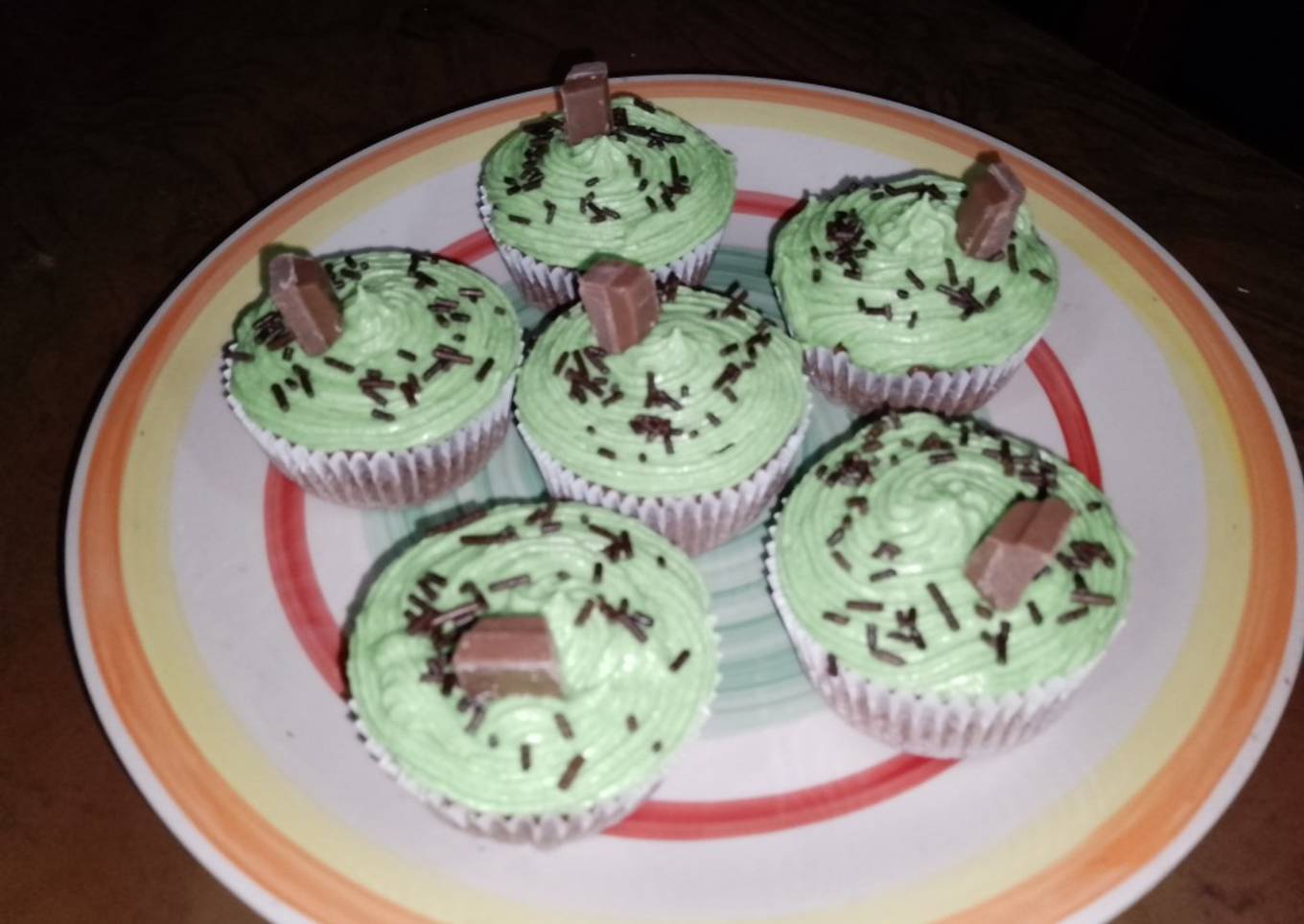 Mint, chocolate, black current raisins ðŸ§ cupcakes