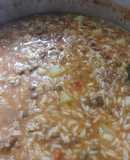 Guiso de arroz con lentejas