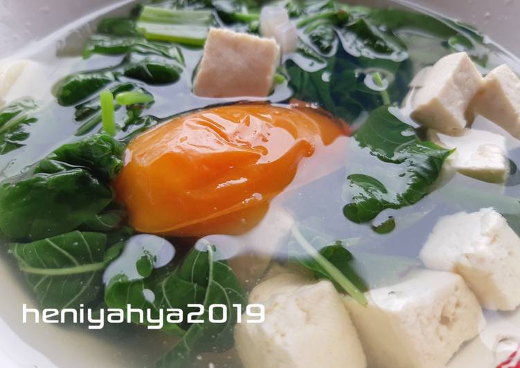 Bagaimana Menyiapkan Sayur bayam tahu, Enak