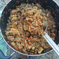 A picture of Goat meat Asun.