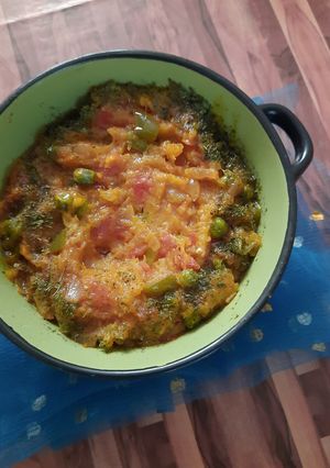 A picture of Pumbkin ki sabji.