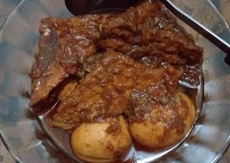 Semur tahu dan telur sederhana