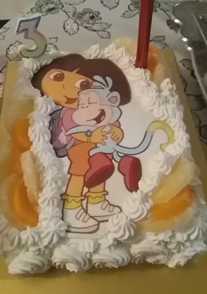 صورة لوصفة كيكة عيد ميلاد 😍 دورا