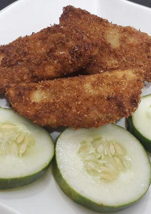 A picture of Crunchy coconut yam fries.