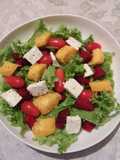 Ensalada de mango y queso crema