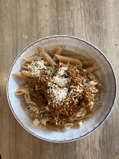 A picture of Bolognese | penne alla Bolognese my way 🍝 (1 hour only!).