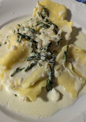 Une photo de Asperges sauvages à la crème
