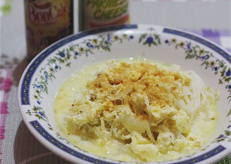 Langkah Mudah untuk Membuat Shirataki carbonara #ketofriendly yang Enak