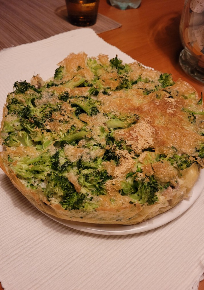 Una foto de Fit quiche de brócoli y shiitake