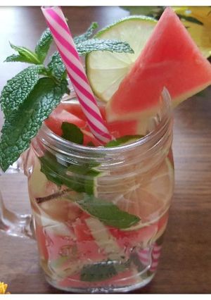 Hình của món Nước Detox Dưa Hấu - Giảm huyết áp, tốt cho tim mạch.