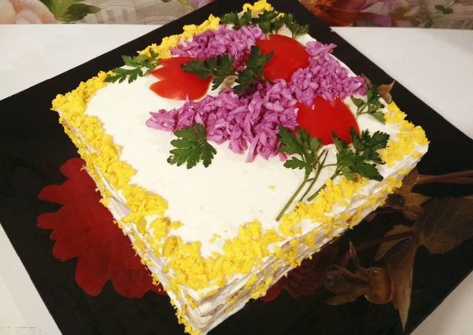 Торт со шпротами