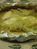 Pescado empapelado en salsa verde