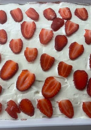 A picture of Strawberry Tiramisu 🍓🍓🍓.