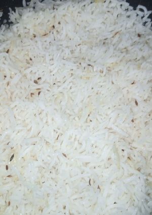 A picture of Zeera Rice leftover.