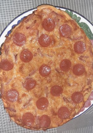 Una foto de Pizza pepperoni casera