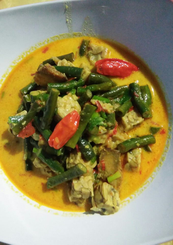 Foto resep Lodeh kacang panjang dan tempe jawa