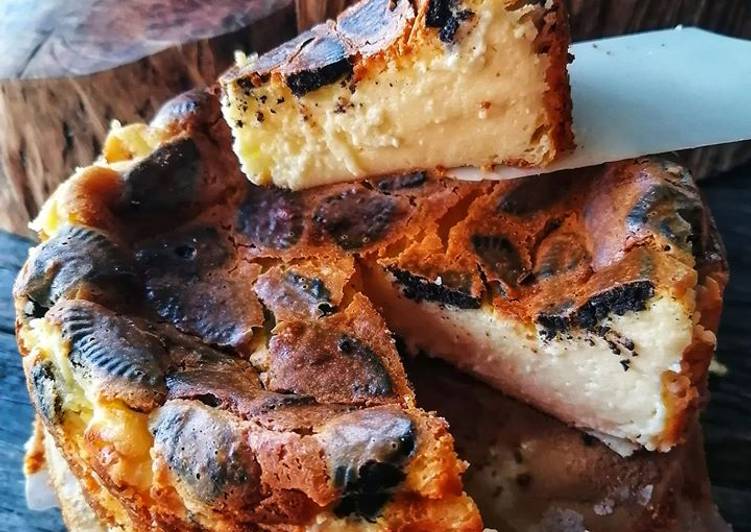 Cara Mudah Buat Oreo Basque Burnt CheeseCake yang Bergizi