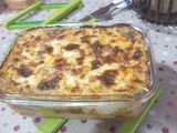 Lasaña fácil de papa, calabacín y champiñones