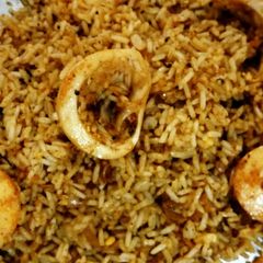 A picture of Egg Biryani.