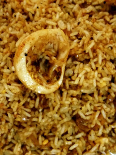 A picture of Egg Biryani.